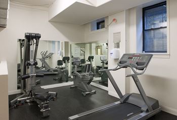 Cardio machines in gym
